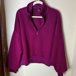 Adidas 1/4 zip pullover size Small magenta color women's x large
